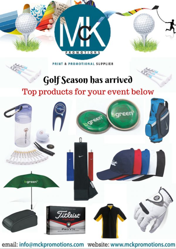 Promotional Golf Products Are you READY? MCK Promotions Branded Promotional & Gift Supplier