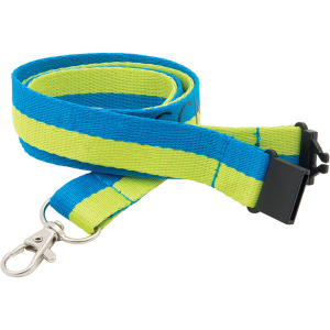 20mm executive woven lanyard (blue,green)- mck promotions