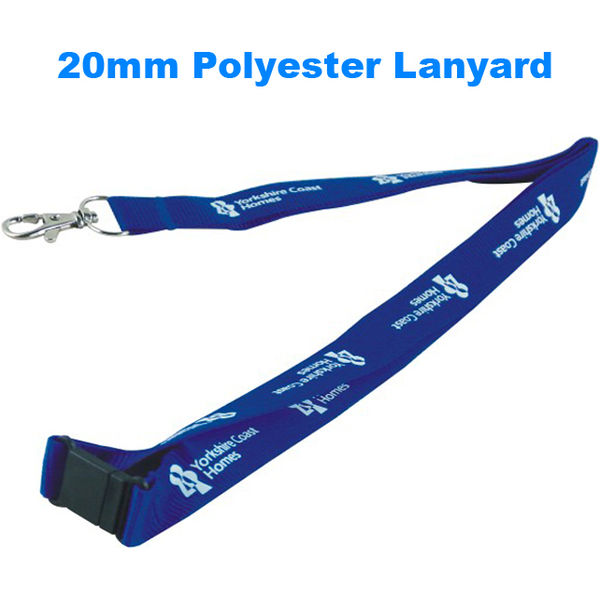 20mm screen printed polyester lanyard- mck promotions