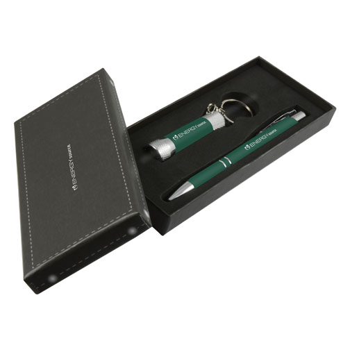 Crosby & McQueen Soft Touch Giftset (bottle green)- mck promotions