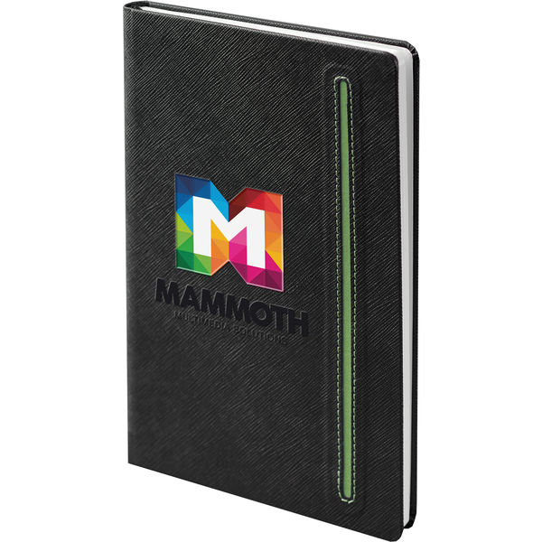 Denim black notebook (black,green)- mck promotions