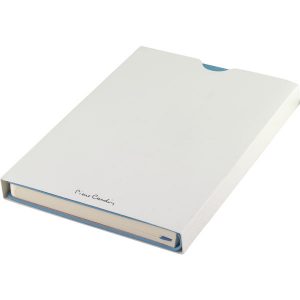 Pierre cardin fashion notebook (white,blue)- mck promotions