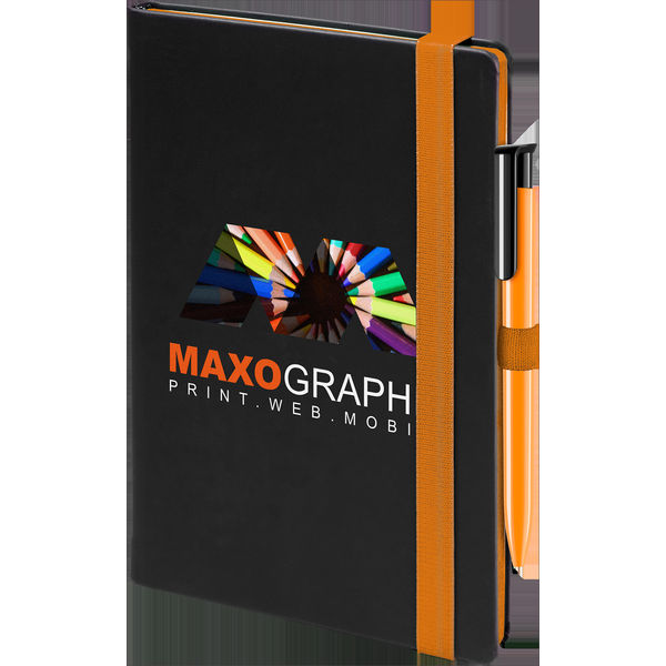 cody notebook (black,orange)- mck promotions