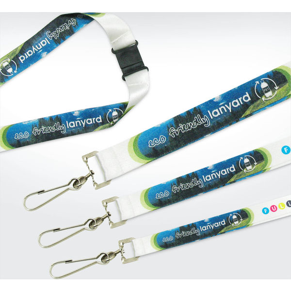 green & good recycled pet deluxe lanyards 10mm- mck promotions
