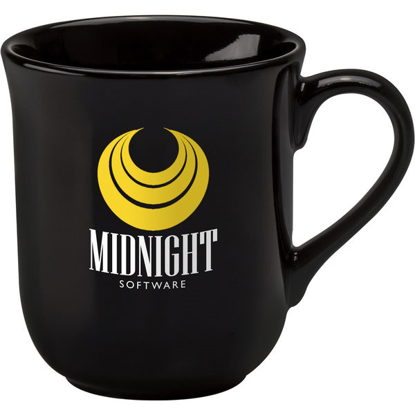 bell coloured mug (black)- mck promotions