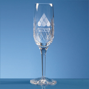 blenheim lead crystal panel champayne flute- mck promotions