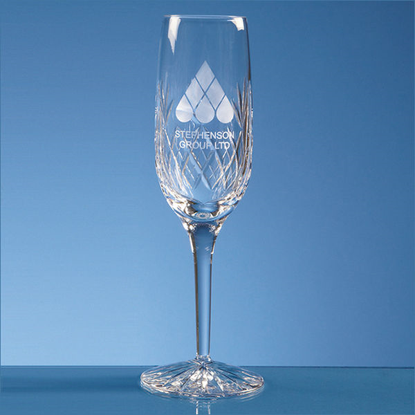 blenheim lead crystal panel champayne flute- mck promotions