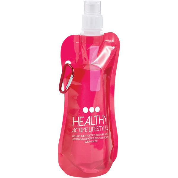 economy foldable sports bottle (pink)- mck promotions