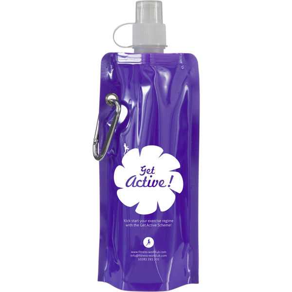 foldable water bottle (purple)- mck promotions