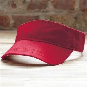 Anvil low-profile twill visor (red)- mck promotions