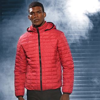 Honeycomb hooded jacket (red)- mck promotions