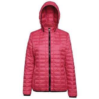 Women's honeycomb hooded jacket (red))- mck promotions