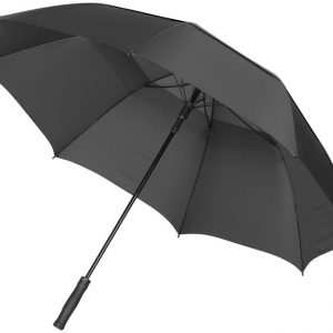 30inch Auto open vented umbrella, solid black- MCK Promotions