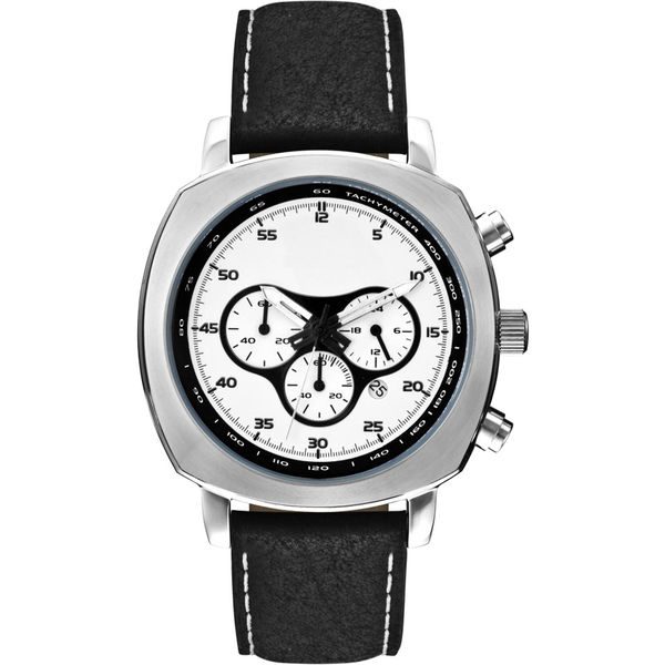Chronograph watch with leather strap- MCK Promotions