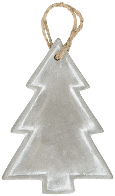 Seasonal christmas tree ornament, grey- MCK Promotions