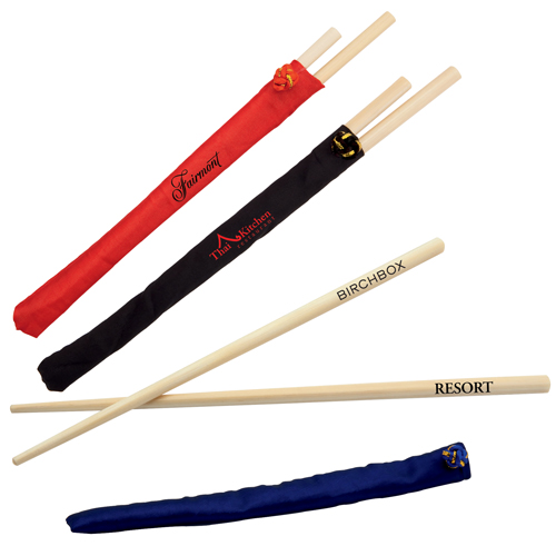 Bamboo Chopstick with Polyester Pouch- MCK Promotions