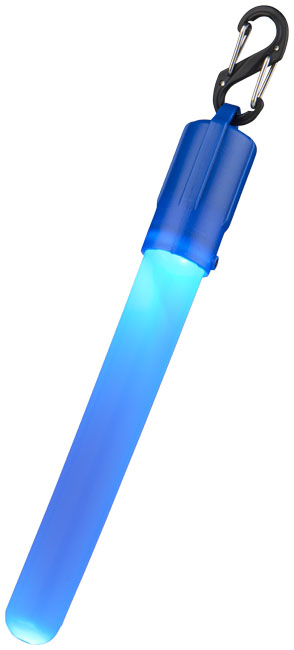 Fluo LED glow stick with clip, blue- MCK Promotions
