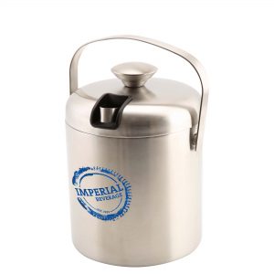 Insulated Stainless Steel Ice Bucket & Tong (1.2L) (sample 2)- MCK Promotions