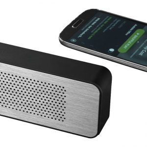 Zabrak Bluetooth® Speaker, solid black silver - MCK Promotions