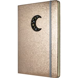 Crushed Foil Patch Notebook - Rose Gold- MCK Promotions