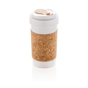 ECO PLA 400ml can with cork sleeve- MCK Promotions