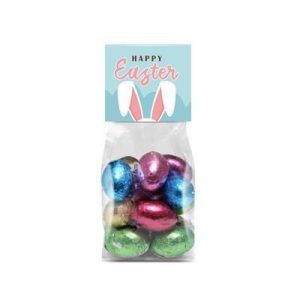 Easter Foiled Chocolate Mini Eggs in Eco Bag- MCK Promotions