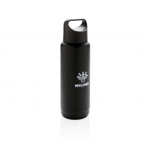 Double wall flask. 304 SS inside and ABS plastic outside. Engrave your logo and it will be lit up when the flask is picked up. Including 2 CR2032 cell battery Content: 500 ml.