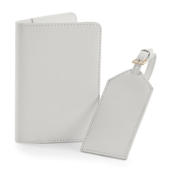 Soft grey Passport & Bag Tag _ Tomerin Gifts