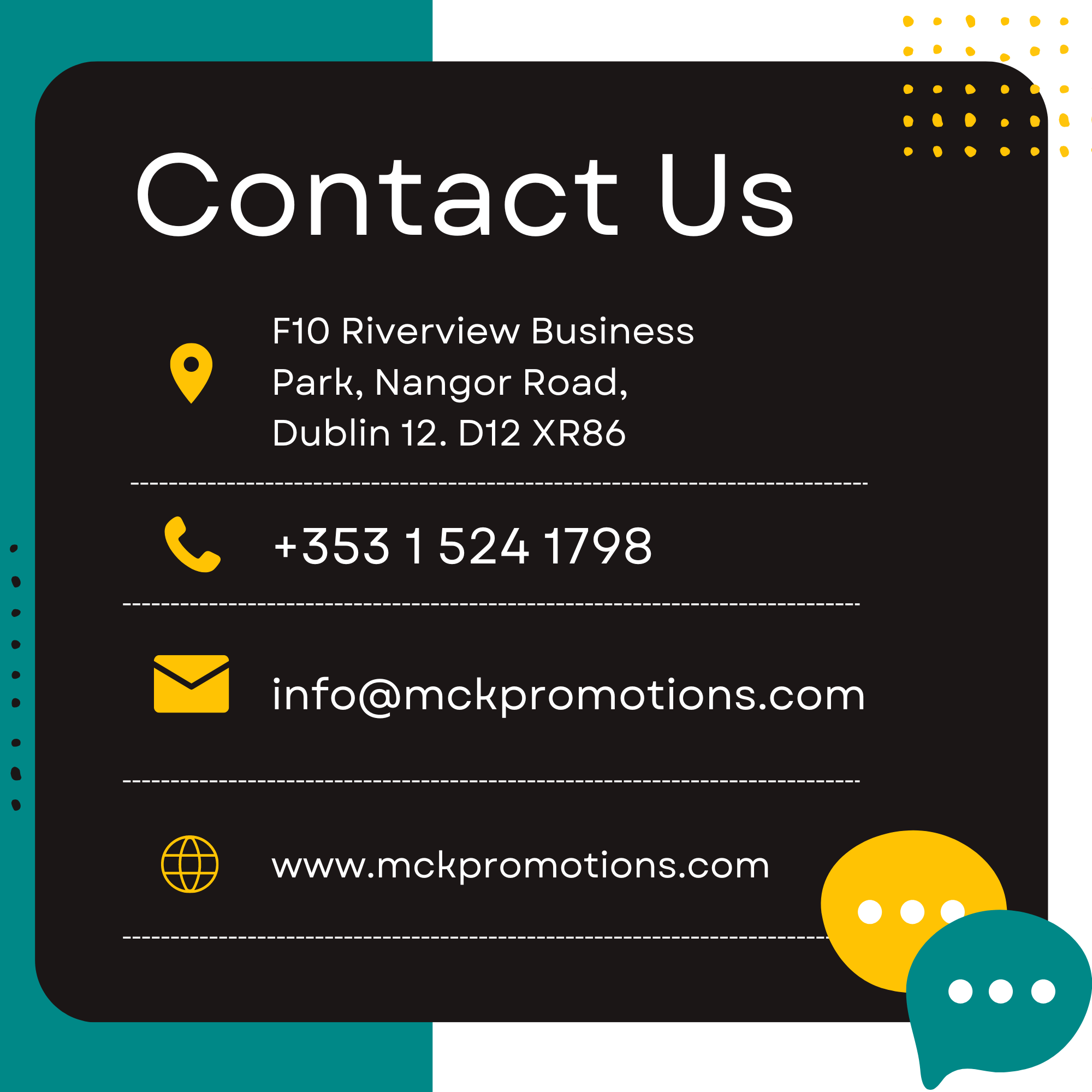 MCK Promotions Contact